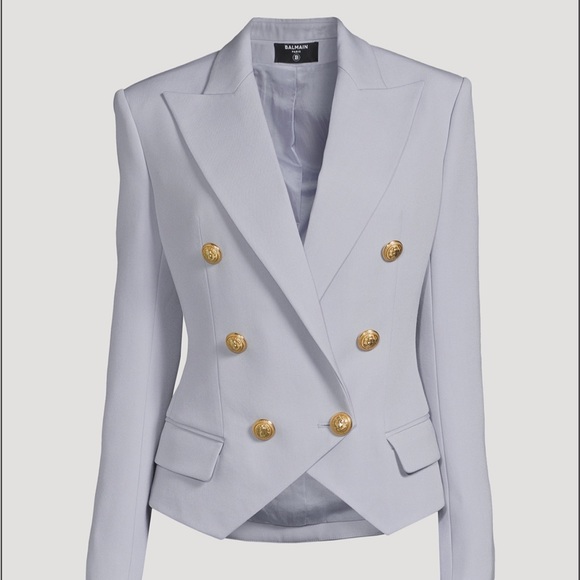 Balmain Paris Double Breasted Wool Blazer - Picture 3 of 6